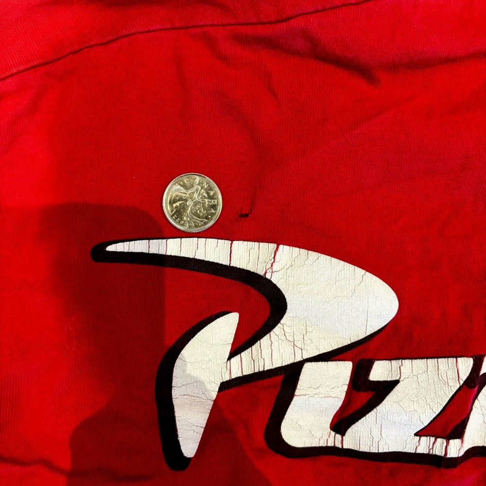 Disney Toy Story Pizza Planet Spirit Jersey Shirt Adult XL Long Sleeve Red - Picture 7 of 7